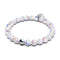 Marshmallow Chrome x White Glitter Glass Bracelet