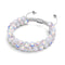 Marshmallow Chrome x White | Glitter Glass Double Bracelet
