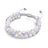 Marshmallow Chrome x White | Glitter Glass Double Bracelet
