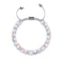 Marshmallow Chrome x White | Glitter Glass Double Bracelet