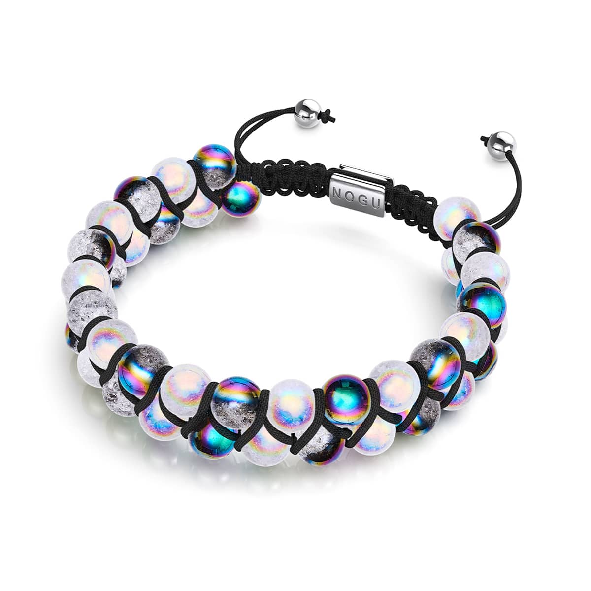 Unicorn Chrome x Marshmallow | Glitter Glass Double Bracelet