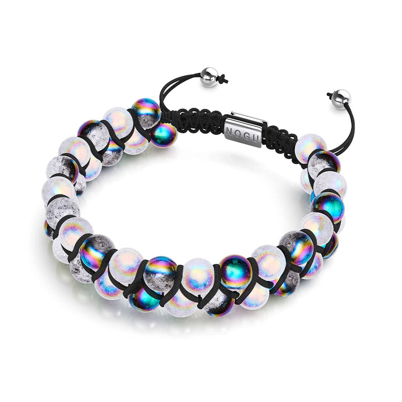 Unicorn Chrome x Marshmallow | Glitter Glass Double Bracelet