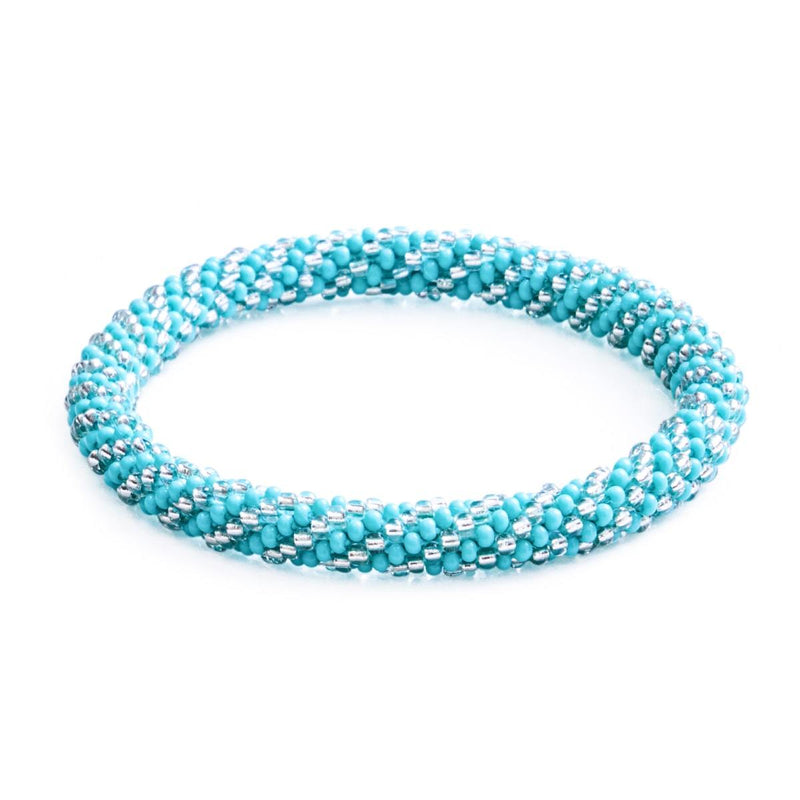 Glacier Blue | Himalayan Glass Bead Bracelet
