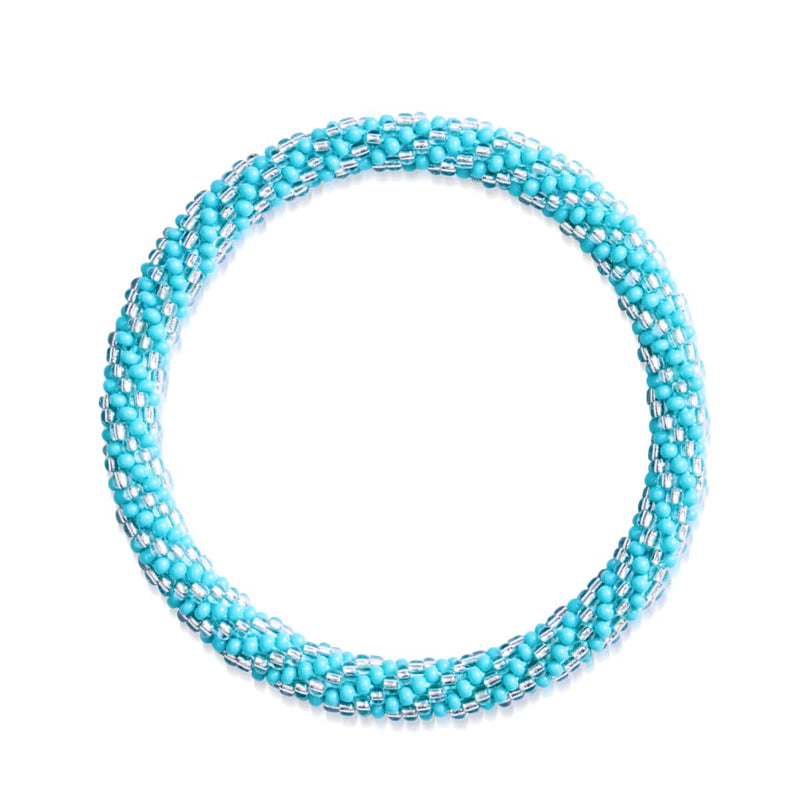 Glacier Blue | Himalayan Glass Bead Bracelet
