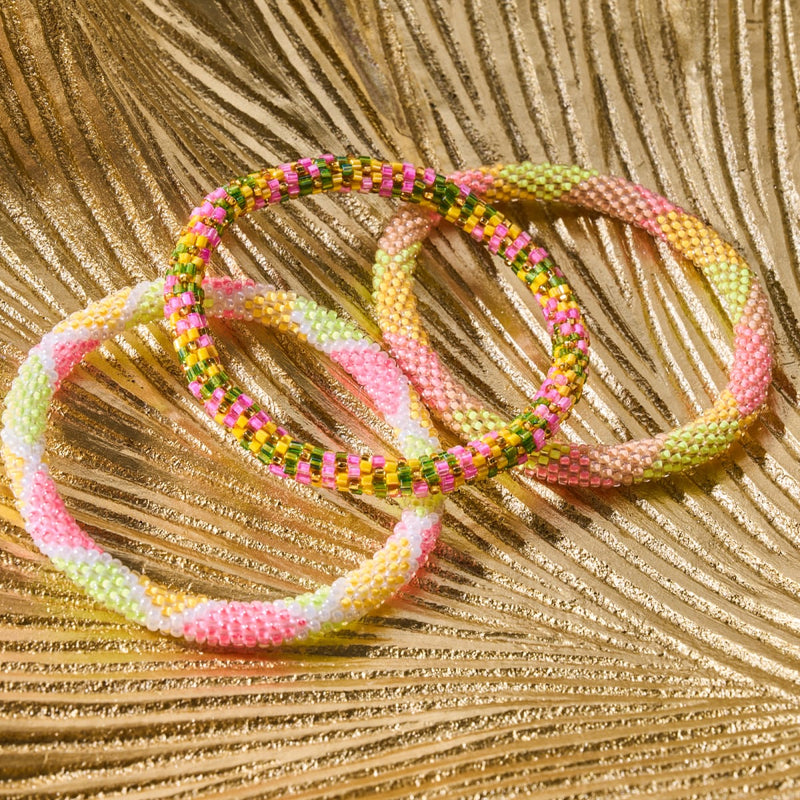 Melon Delight | Himalayan Glass Bead Bracelet