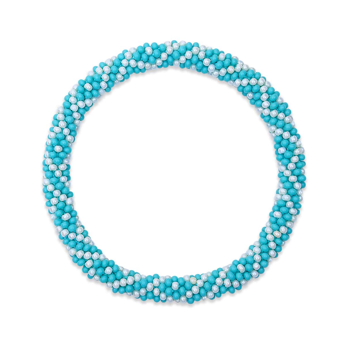 Ocean Pearls | Himalayan Glass Bead Bracelet
