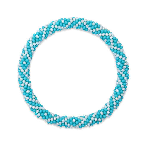 Ocean Pearls | Himalayan Glass Bead Bracelet