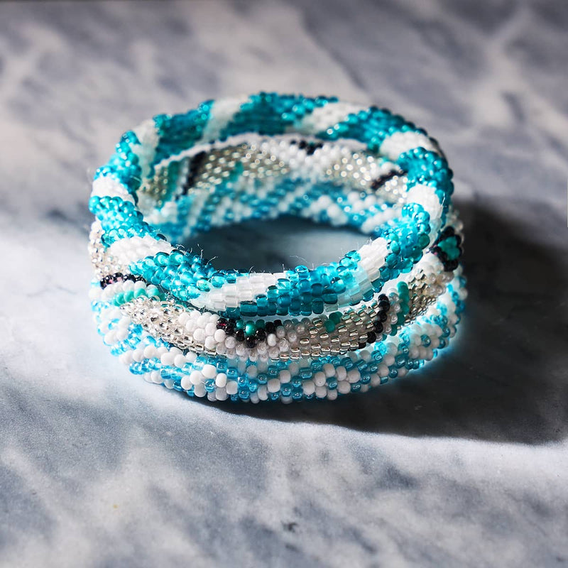 Oceanspray | Himalayan Glass Bead Bracelet