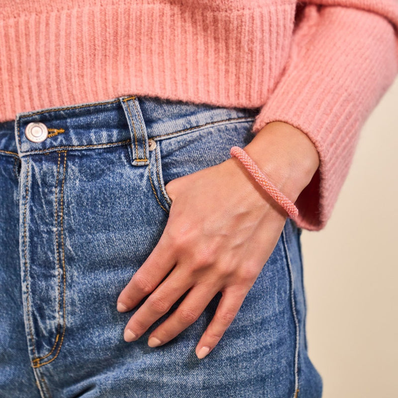 Peach Coral | Himalayan Glass Bead Bracelet