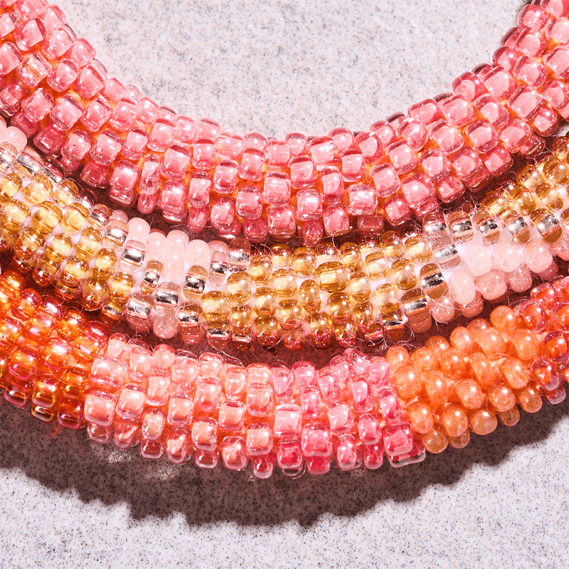 Peach Coral | Himalayan Glass Bead Bracelet
