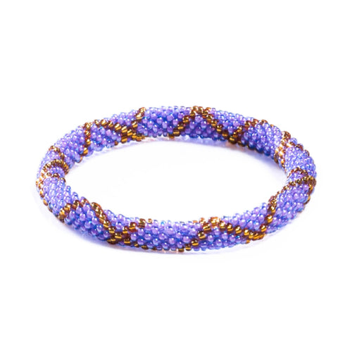 Regal Lilac | Himalayan Glass Bead Bracelet