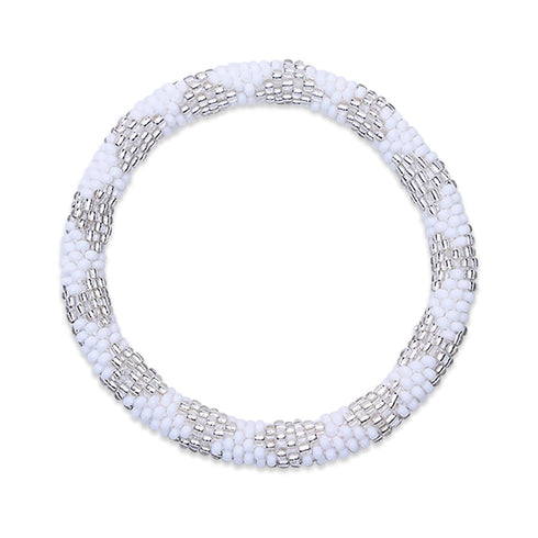 Shimmering Salt Flats | Himalayan Glass Bead Bracelet