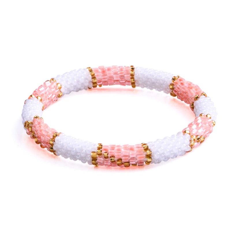 Snowbird | Himalayan Glass Bead Bracelet