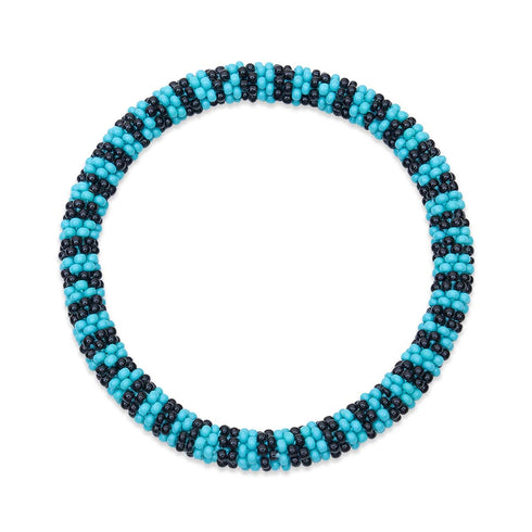 Turquoise Cove | Himalayan Glass Bead Bracelet