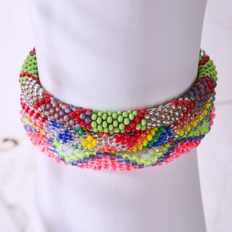 Watermelon Ice | Himalayan Glass Bead Bracelet