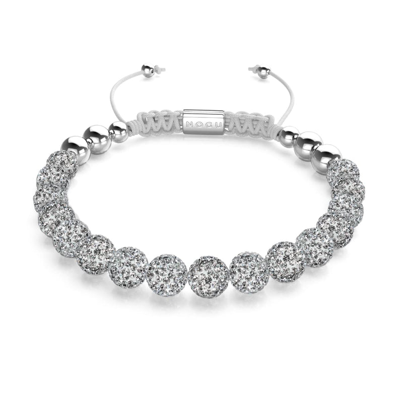 Winter White Crystal | Silver x White | Kikiballa Bracelet