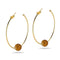 Amber Crystal | Gold | Kikiballa Hoop Earrings