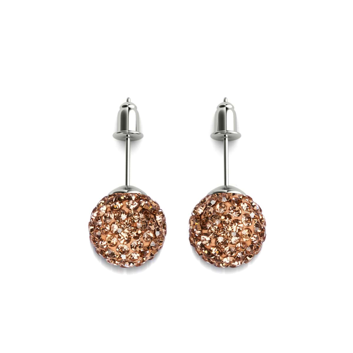 Champagne Crystal | .925 Sterling Silver | Kikiballa Earrings