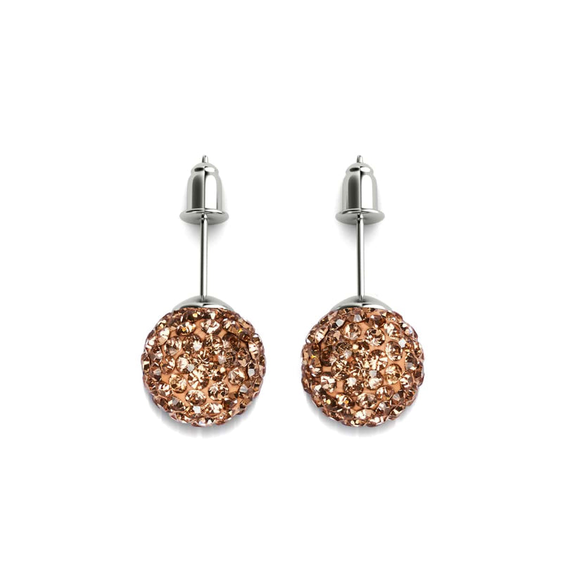 Champagne Crystal | .925 Sterling Silver | Kikiballa Earrings