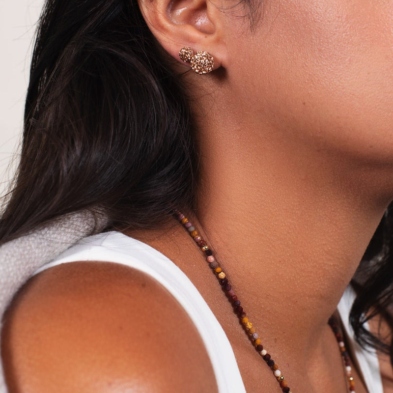 Champagne Crystal | .925 Sterling Silver | Mini Kikiballa Earrings