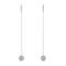 Confetti Crystal | .925 Sterling Silver | Chain Drop Threader Kikiballa Earrings