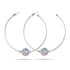 Confetti Crystal | Silver | Kikiballa Hoop Earrings