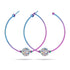 Confetti Crystal | Unicorn Silver | Kikiballa Hoop Earrings