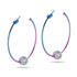 Confetti Crystal | Unicorn Silver | Kikiballa Hoop Earrings