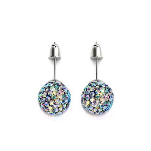 Midnight Confetti Crystal | .925 Sterling Silver | Kikiballa Earrings
