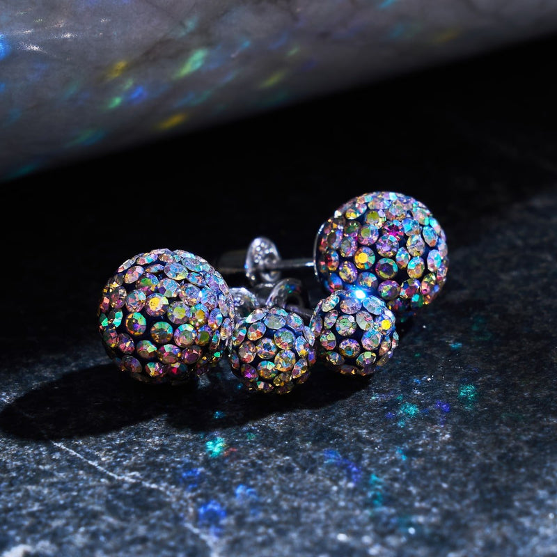 Midnight Confetti Crystal | .925 Sterling Silver | Kikiballa Earrings