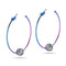 Midnight Confetti Crystal | Unicorn Silver | Kikiballa Hoop Earrings