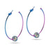 Midnight Confetti Crystal | Unicorn Silver | Kikiballa Hoop Earrings