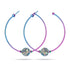 Midnight Confetti Crystal | Unicorn Silver | Kikiballa Hoop Earrings