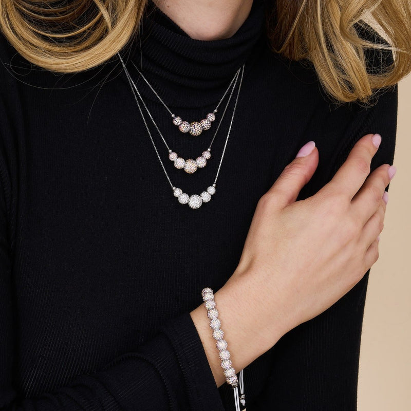 Confetti Crystal | .925 Sterling Silver | Kikiballa Infinity Clasp Necklace