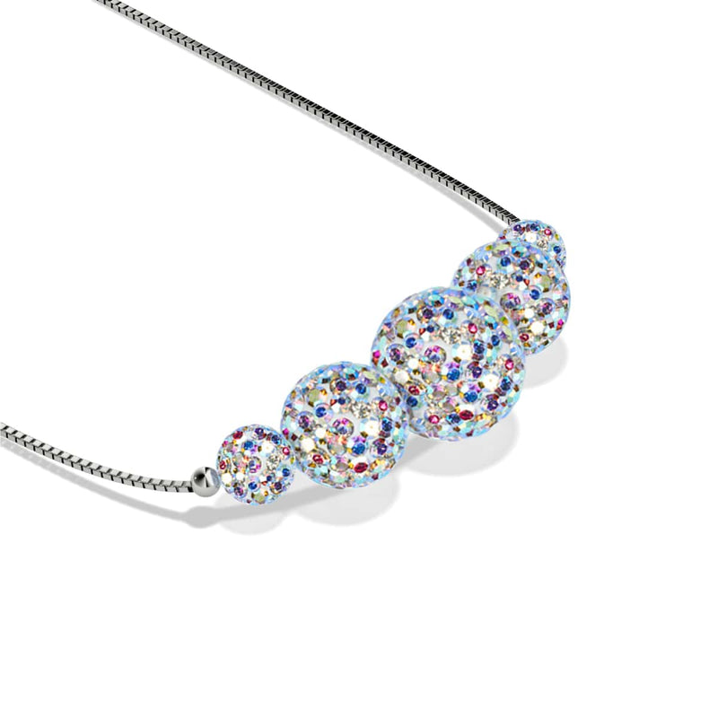 Confetti Crystal | .925 Sterling Silver | Kikiballa Infinity Clasp Necklace