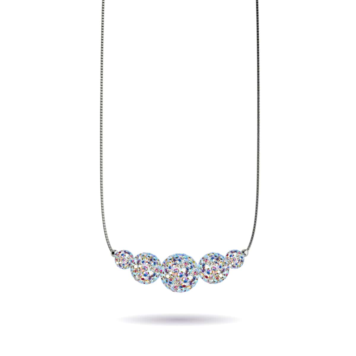 Confetti Crystal | .925 Sterling Silver | Kikiballa Infinity Clasp Necklace