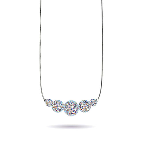 Confetti Crystal | .925 Sterling Silver | Kikiballa Infinity Clasp Necklace