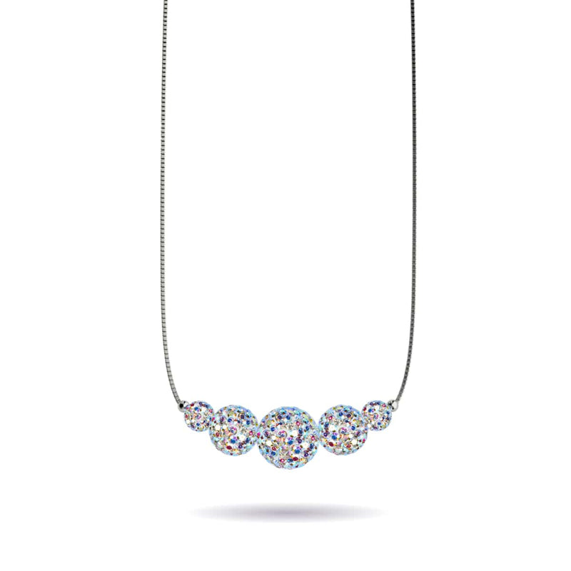 Confetti Crystal | .925 Sterling Silver | Kikiballa Infinity Clasp Necklace