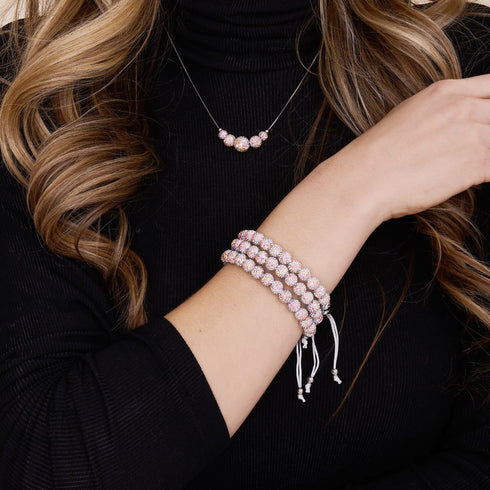 Confetti Crystal | .925 Sterling Silver | Kikiballa Infinity Clasp Necklace