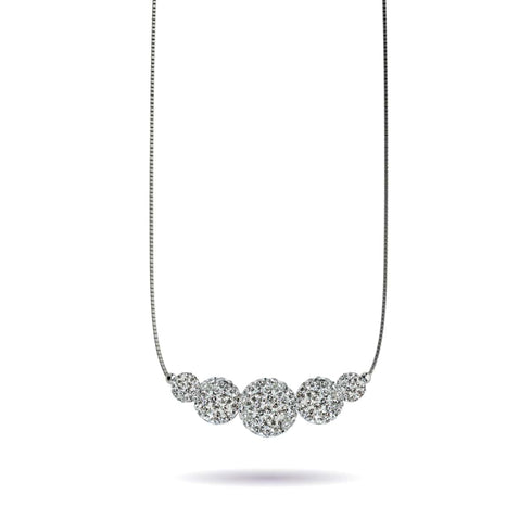 Winter White Crystal | .925 Sterling Silver | Kikiballa Infinity Clasp Necklace