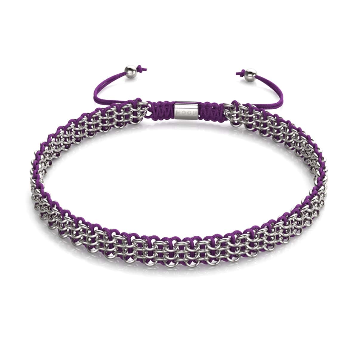 Purple x Silver | Kismet Links | Choker Necklace