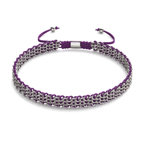Purple x Silver | Kismet Links | Choker Necklace