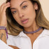 Purple x Silver | Kismet Links | Choker Necklace