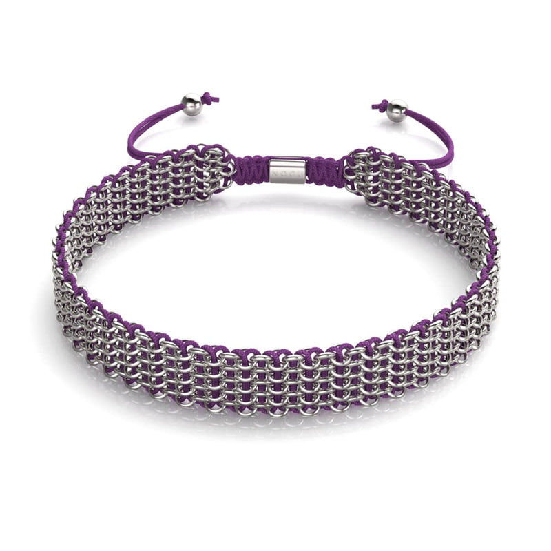 Purple x Silver | Kismet Links | Deluxe Choker Necklace