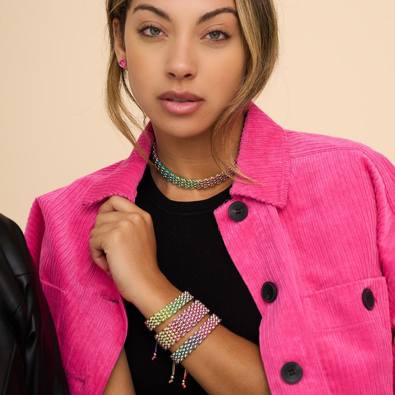 Spectrum x Silver | Kismet Links | Choker Necklace