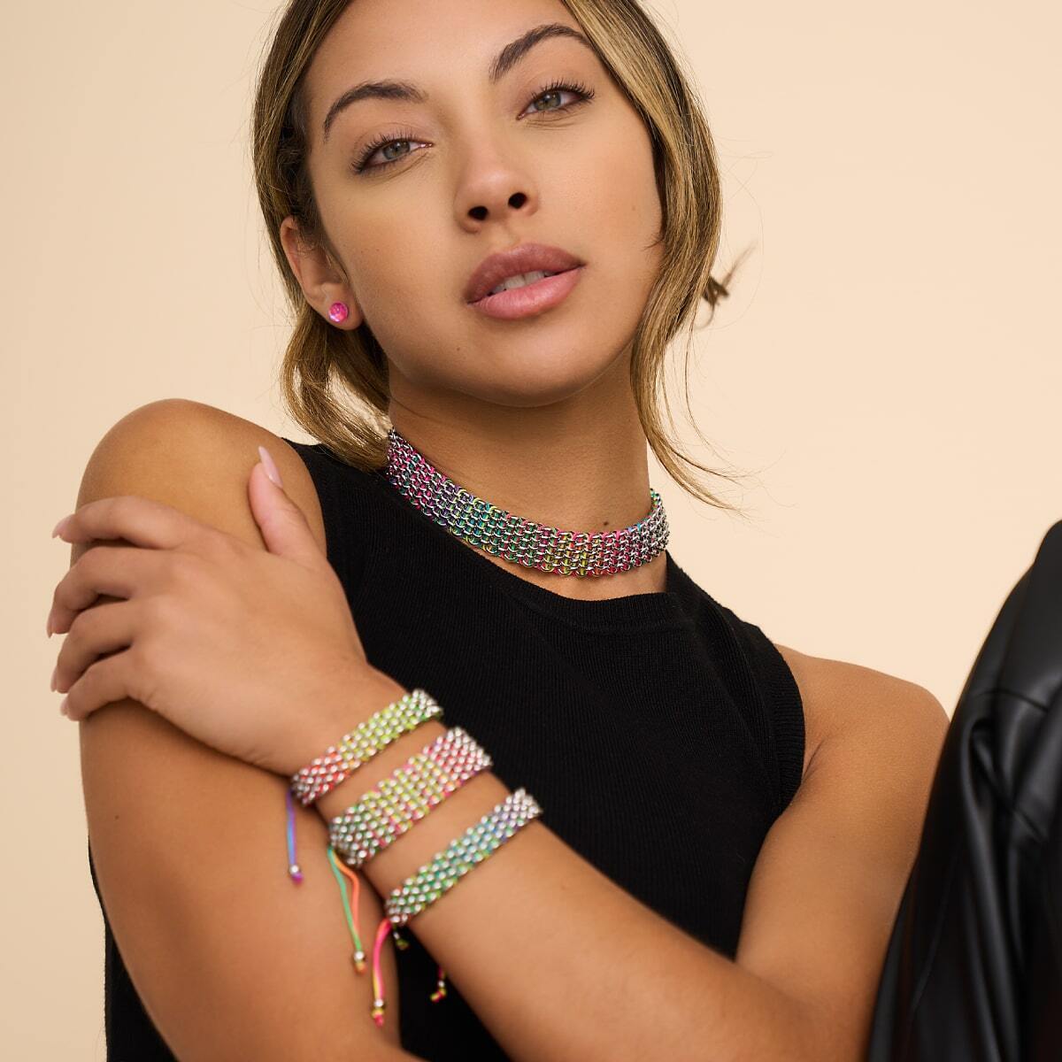 Spectrum x Silver | Kismet Links | Deluxe Choker Necklace