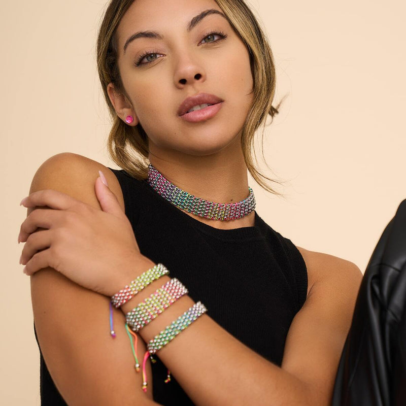 Spectrum x Silver | Kismet Links | Deluxe Choker Necklace
