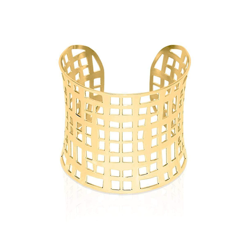 Lattice | 18k Gold | Laser Cut Cuff