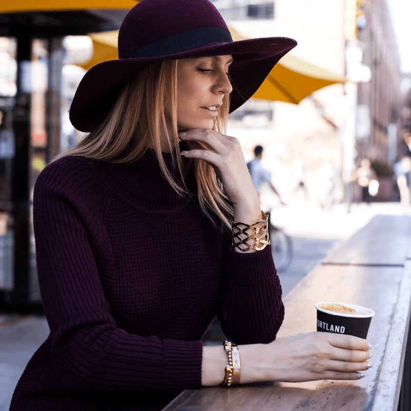 Ribbon | 18k Gold | Laser Cut Cuff