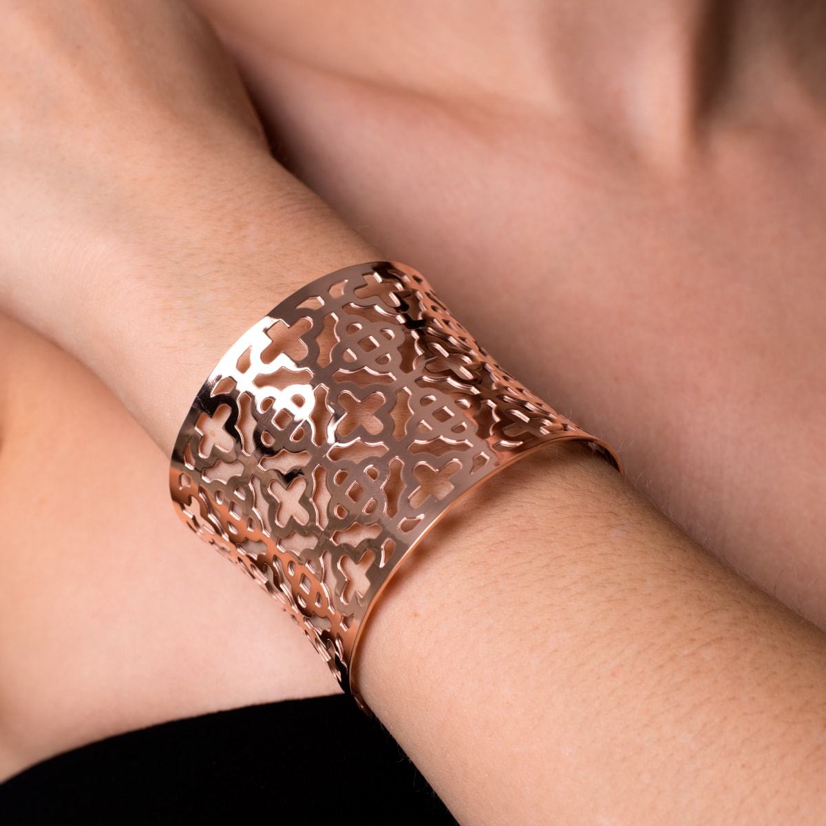 Clover | 18k Rose Gold | Laser Cut Cuff